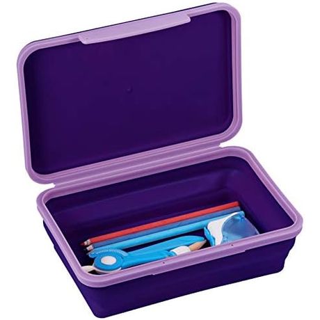 It's Academic Flexi Storage Box, Folding and Adjustable, Purple